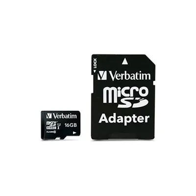 16GB SD MicroSD kártya Class10 + adapter Silicon VERBATIM MVMS16GHA fotó