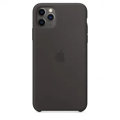 Apple iPhone 11 Pro Max fekete szilikon hátlap tok MX002ZM_A fotó