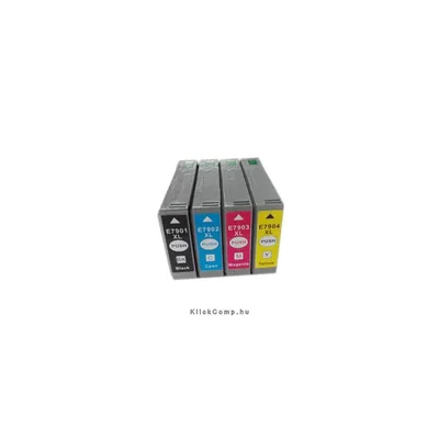 Epson T7904 Sárga utángyártott tintapatron Chipes 18ml M-ET7904Y fotó