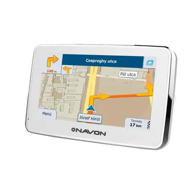Navigáció NAVON N490 Plus fehér 4,3&#34; iGO8 Európa élettartam térképpel GPS NAVN490PWFEUI8LT fotó