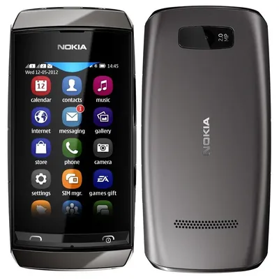 Nokia Asha 305 Dual SIM Dark Grey mobiltelefon NOKIA52112 fotó