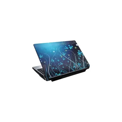 Notebook matrica Laptop dekorációs védőfólia skin Kék virágos - NS-CY4 fotó