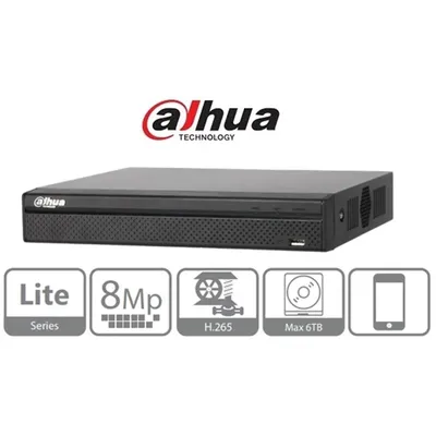 NVR Rögzítő 4 csatorna, H265, 80Mbps rögzítési sávszélesség, HDMI+VGA, 2xUSB, 1x Sata Dahua NVR2104HS-4KS2 fotó