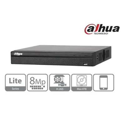 NVR 8 csatorna H265 80Mbps HDMI+VGA 2xUSB 1xSata PoE switch Dahua NVR2108HS-8P-4KS2 fotó