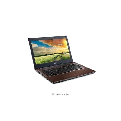 Acer Aspire E5 14&#34; notebook i3-4005U 4GB 500GB DVD barna E5-471-351S NX.MTKEU.003 fotó