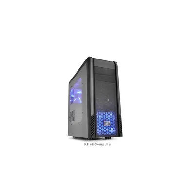 Számítógépház ATX mATX 2xUSB3.0 2xUSB2.0 DEEPCOOL PANGU SW fekete ablakos fekete belső 2x12cm ventilátor PANGU-SW fotó