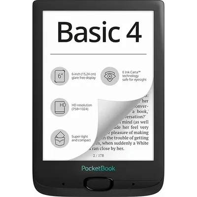 e-book olvasó 6&#34; PocketBook Basic4  Fekete PB606-E-WW fotó