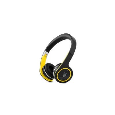 Bluetooth sztereó headset, zajcsökkentő fülpárna, 360mAh akku, fekete sárga PBHS1BY fotó
