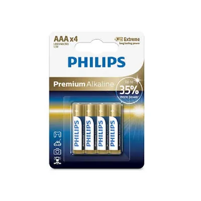 Elem Philips AAA mikro ceruza ultra alkáli LR03 1,5V PH-UA-AAA-B4 fotó