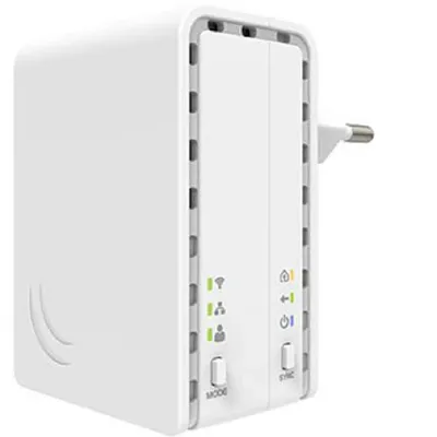 WiFi router MikroTik PL7411-2nD PWR-LINE AP 1x FE LAN port 2,4GHz wireless integrált antenna PL7411-2ND fotó