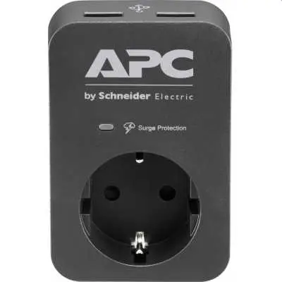 Túlfeszültség-védő APC PME1WU2B-GR SURGE PROTECTOR fekete PME1WU2B-GR fotó