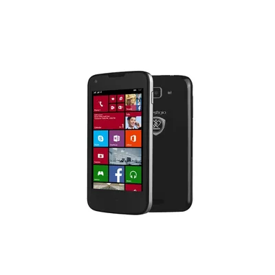 Dual sim mobiltelefon 4" IPS WVGA QC Windows 8.1 512MB 4GB 8.0MP 0.3MP fekete PSP8400DUOBLACK fotó