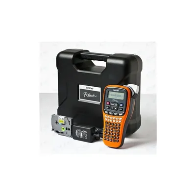 BROTHER Címkenyomtató , hordozható, TZ szalag 3.5 mm-től 12mm-ig, hordtáskával PTE100VPYJ1 fotó