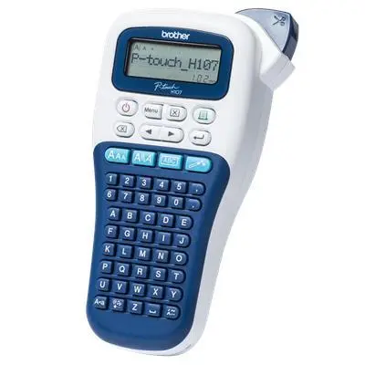 BROTHER Címkenyomtató PT-H107, kézi, thermál, kék/fehér