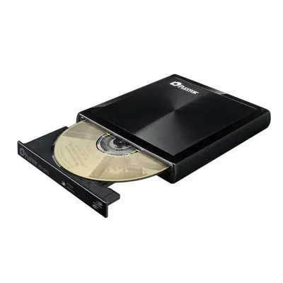 Plextor USB 8x dobozos lightscribe fekete DVD író 2 év PX-L611U fotó