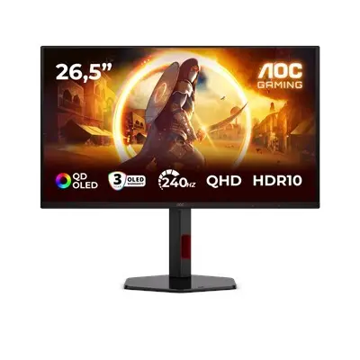Monitor Gaming 26,5" 2560x1440 OLED 240Hz 0,03ms DisplayPort 2xHDMI AOC Q27G4ZDR fotó