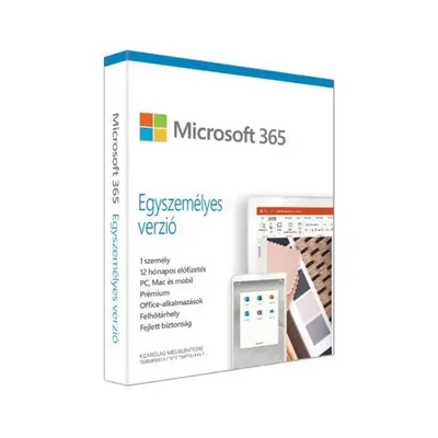 Microsoft 365 Personal (Egyszemélyes verzió) P6 HUN 1 Felhasználó 1 Eszköz 1 év dobozos irodai programcsomag szoftver QQ2-00995 fotó