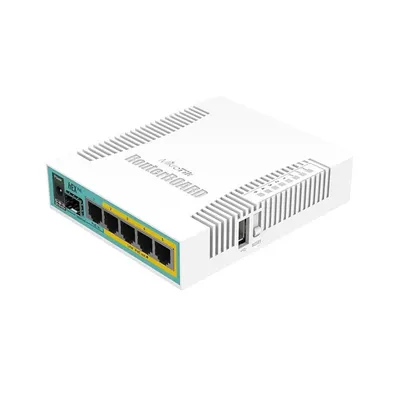 MikroTik hEX PoE RB960PGS L4 128MB 5x GbE PoE port router RB960PGS fotó