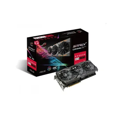 VGA RX580 ASUS videokártya AMD ROG STRIX RX580 O8G GAMING ROG-STRIX-RX580-O8GG fotó
