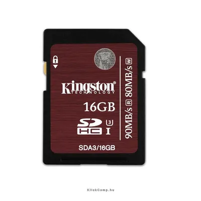 16GB SD SDHC UHS-I SC3 SDA3 16GB memória kártya SDA3_16GB fotó
