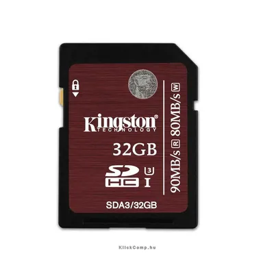 32GB SD SDHC UHS-I SC3 SDA3 32GB memória kártya