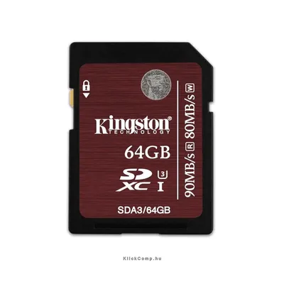 64GB SD SDXC UHS-I SC3 SDA3/64GB memória kártya SDA3_64GB fotó