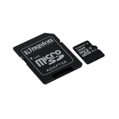 Memória-kártya 16GB SD micro SDHC Class10 Kingston SDC10G2/16GB adapterrel SDC10G2_16GB fotó