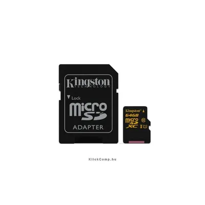 64GB SD micro SDXC Class 10 UHS-I SDCA10 64GB memória kártya adapterrel SDCA10_64GB fotó
