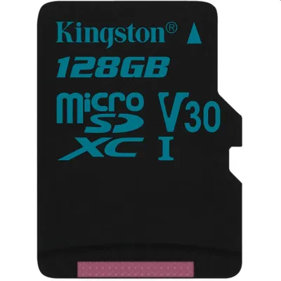 Memória-kártya 128GB SD micro Canvas Go SDXC Class 10 UHS-I U3 Kingston SDCG2/128GBSP SDCG2_128GBSP fotó