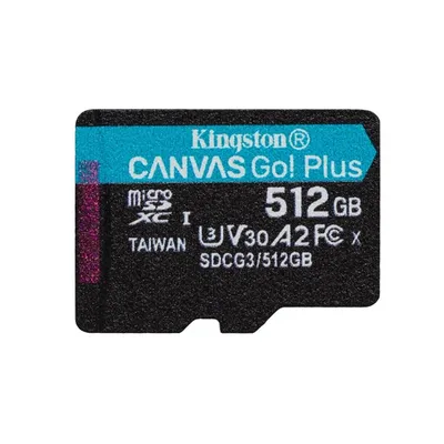 Memória-kártya 512GB SD micro (SDXC Class 10 UHS-I U3)  Kingston Canvas Go! Plus SDCG3 512GBSP SDCG3_512GBSP fotó