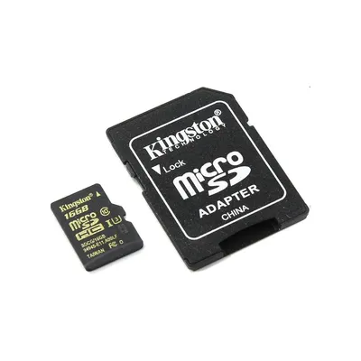Memória-kártya 16GB SD micro Kingston SDCG/16GB adapterrel SDCG_16GB fotó