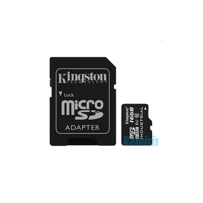 Memória-kártya 16GB SD micro Industrial Temp Card SDHC Class 10 UHS-I Kingston  SDCIT/16GB adapterrel SDCIT_16GB fotó
