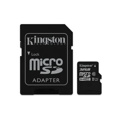 Memória-kártya 32GB SD micro SDHC Class 10 UHS-I Kingston Industrial Temp Card adapterrel SDCIT_32GB fotó