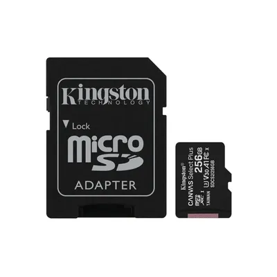 Memória-kártya 256GB SD micro adapterrel SDXC Class 10 A1 Kingston Canvas Select Plus SDCS2/256GB SDCS2_256GB fotó