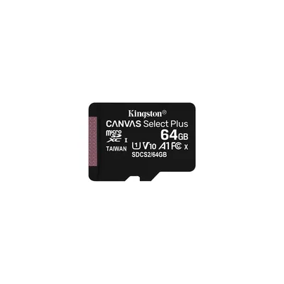 Memória-kártya 64GB SD micro SDXC Class 10 A1 Kingston Canvas Select Plus SDCS2_64GBSP fotó