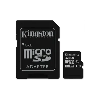 Memória-kártya 32GB SD micro SDHC Class 10  UHS-I Kingston Canvas Select 80R adapterrel SDCS_32GB fotó