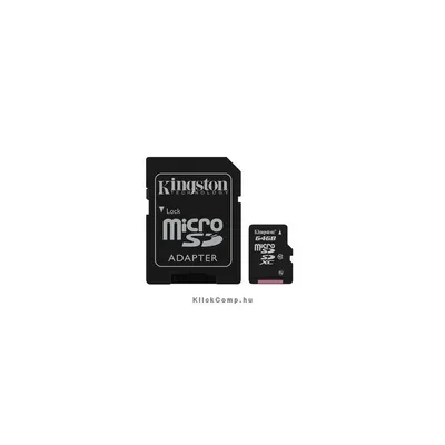 64GB SD micro SDXC Class 10 SDCX10 64GB memória kártya adapterrel SDCX10_64GB fotó