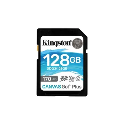 Memória-kártya 128GB SD (SDXC Class 10 UHS-I U3) Kingston Canvas Go Plus SDG3/128GB SDG3_128GB fotó