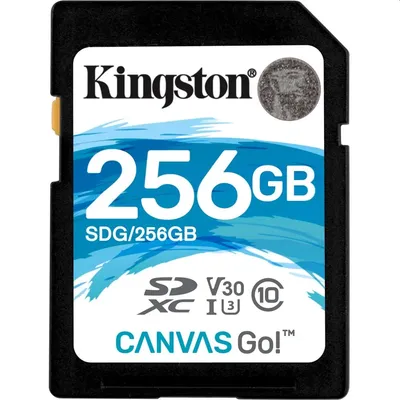 Memória-kártya 256GB SD Canvas Go SDXC Class 10 UHS-I U3 Kingston  SDG 256GB SDG_256GB fotó