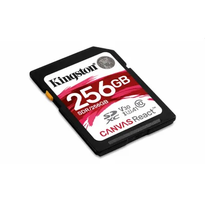 Memória-kártya 128GB SD SDXC Class 10 UHS-I U3 Kingston Canvas React SDR_128GB fotó