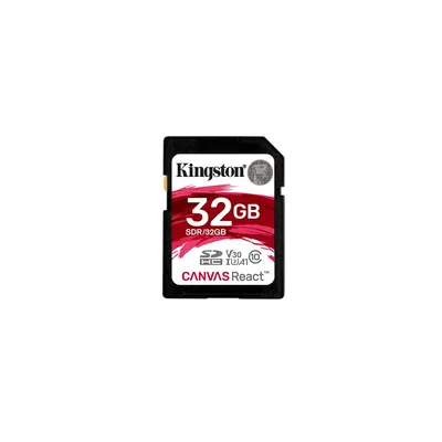 Memória-kártya 32GB SD SDHC Class 10  UHS-I U3 Kingston Canvas React (SDR 32GB) SDR_32GB fotó