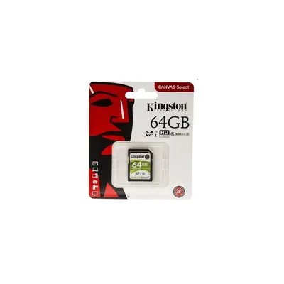 Memória-kártya 64GB SD (SDXC Class 10 UHS-I) Kingston Canvas Select 80R SDS 64GB SDS_64GB fotó