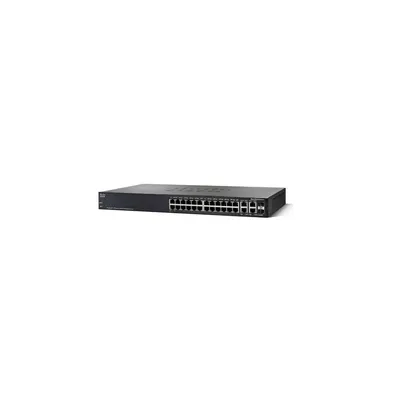Cisco 24port LAN 10/100Mbps POE+ 2 Gig Uplinks menedzselhető rack switch SF300-24PP-K9-EU fotó