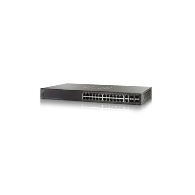 Cisco SG500-28 24port LAN 10 100 1000Mbps, 4 SFP menedzselhető rack switch SG500-28-K9-G5 fotó