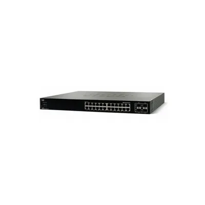 Cisco SGE2000 24 LAN 10 100 1000Mbps, 4 miniGBIC menedzselhető rack switch 5 év SGE2000-G5 fotó