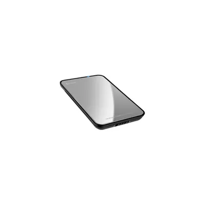Külső HDD Ház 2.5&#34; QuickStore Portable ezüst; max 9,5mm 2,5&#34; Sata HDD USB csatl.; tükör polírozott felső SHARK-4044951009237 fotó