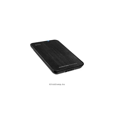 Külső HDD Ház 2.5&#34; QuickStore Portable U3 fekete; max 9,5mm 2,5&#34; SataHDD USB3.0 csatlakozó; szálcsiszolt SHARK-4044951010202 fotó