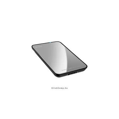 Külső HDD Ház 2.5&#34; QuickStore Portable U3 ezüst; max 9,5mm 2,5&#34; SataHDD USB3.0 csatlakozó; tükrös SHARK-4044951010219 fotó