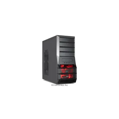 Számítógépház Vaya fekete; fekete belső; alsó táp; ATX,mATX; 2xUSB2.0; I O SHARK-4044951011728 fotó
