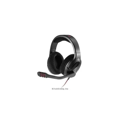 Fejhallgató GSone mikrofon; 3.5mm jack; hangerőszabályzó; nagy-párnás; 2.5m szövet-kábel; fekete SHARK-4044951013845 fotó